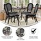 Flash Furniture Lourdes Thonet French Bistro Stacking Chair, Black and White PE Rattan and Black Alum Frame, 4PK 4-SDA-AD642002S-BKWH-BK-GG - alternate 7